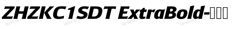 ZHZKC1SDT ExtraBold字体转换